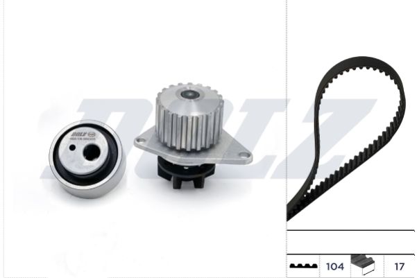 DOLZ KD006 Water Pump & Timing Belt Kit