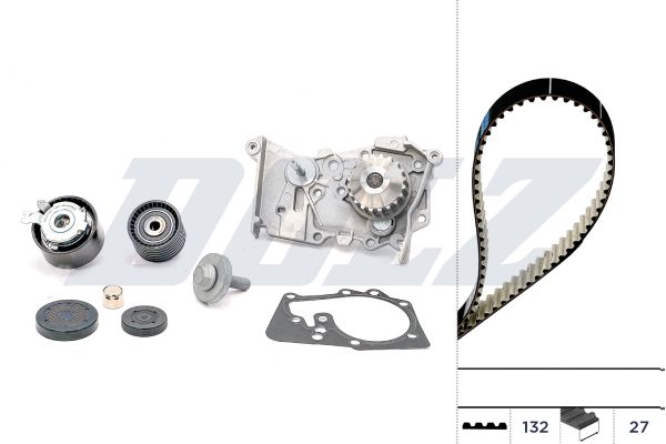 DOLZ KD046 Water Pump & Timing Belt Kit