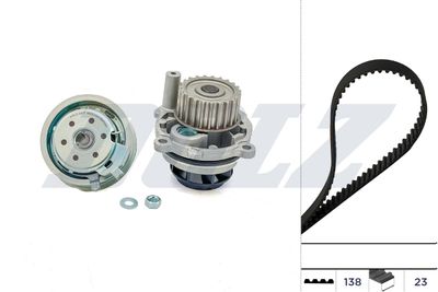 Water Pump & Timing Belt Kit DOLZ KD050