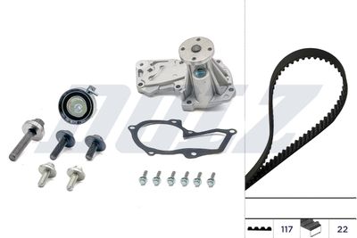 Water Pump & Timing Belt Kit DOLZ KD070