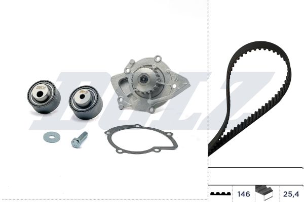DOLZ KD076 Water Pump & Timing Belt Kit