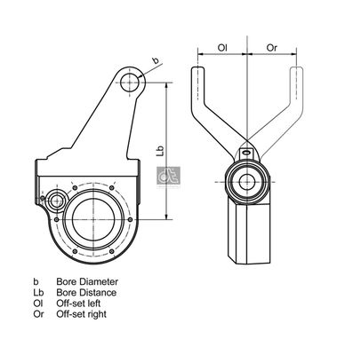 Adjuster, braking system DT Spare Parts 1.18910