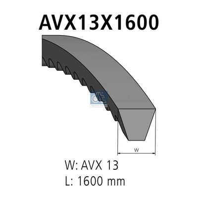 V-Belt DT Spare Parts 1.21208