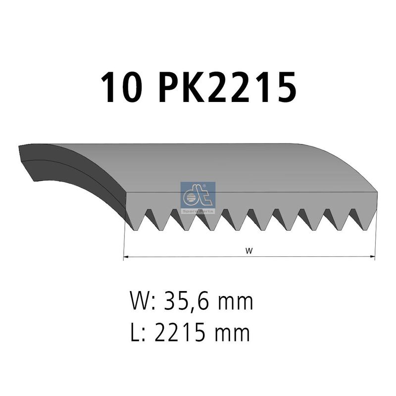 DT Spare Parts 1.21865 V-Ribbed Belt