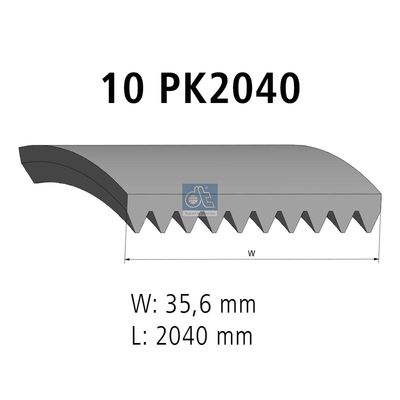 V-Ribbed Belt DT Spare Parts 1.21867