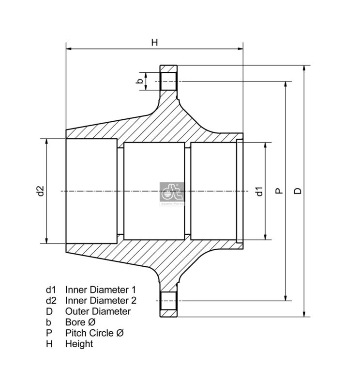 DT Spare Parts 10.10419 Wheel Hub