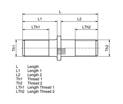 Wheel Stud DT Spare Parts 10.30002