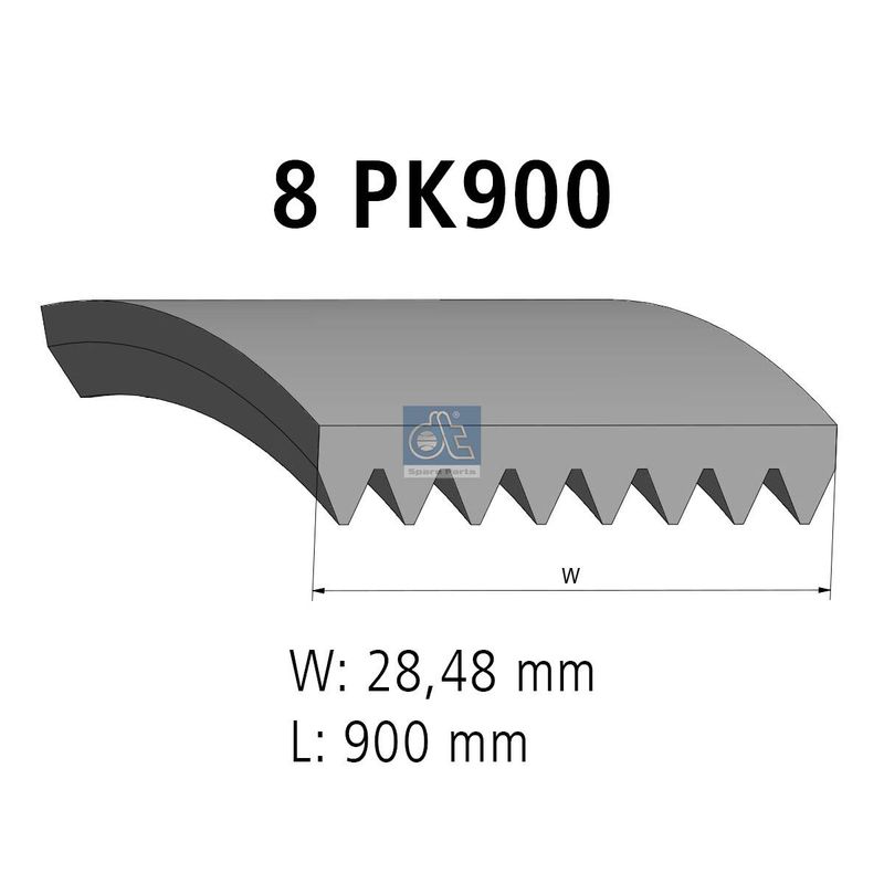 DT Spare Parts 2.15368 V-Ribbed Belt