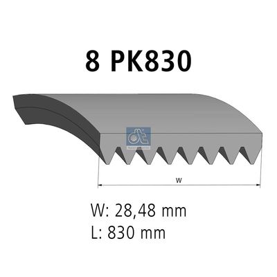 V-Ribbed Belt DT Spare Parts 2.21058