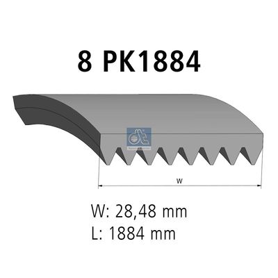 V-Ribbed Belt DT Spare Parts 2.21145