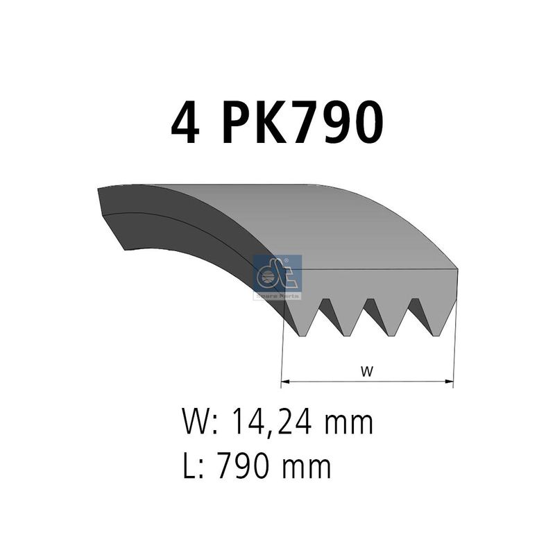 DT Spare Parts 3.34300 V-Ribbed Belt