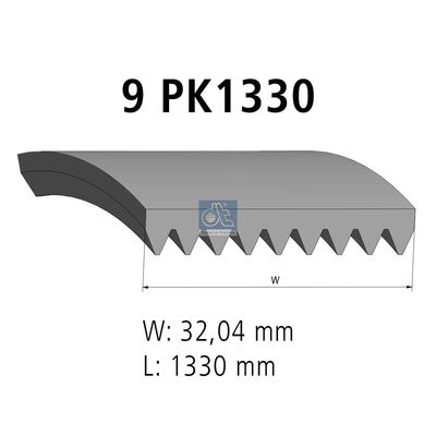 V-Ribbed Belt DT Spare Parts 3.34316
