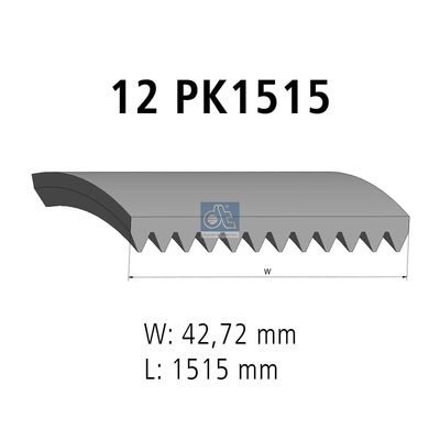 V-Ribbed Belt DT Spare Parts 4.80391
