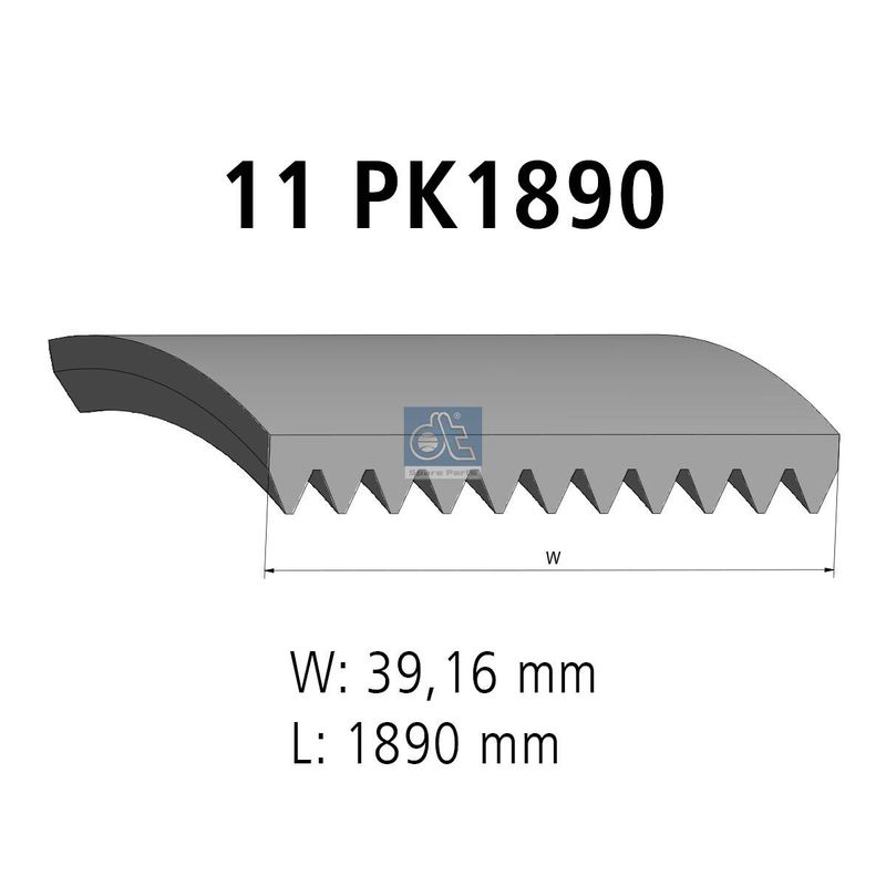 DT Spare Parts 4.80392 V-Ribbed Belt