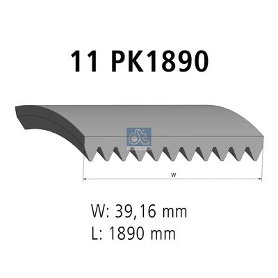 V-Ribbed Belt DT Spare Parts 4.80392