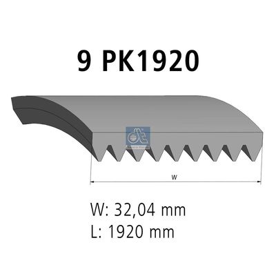V-Ribbed Belt DT Spare Parts 4.80682