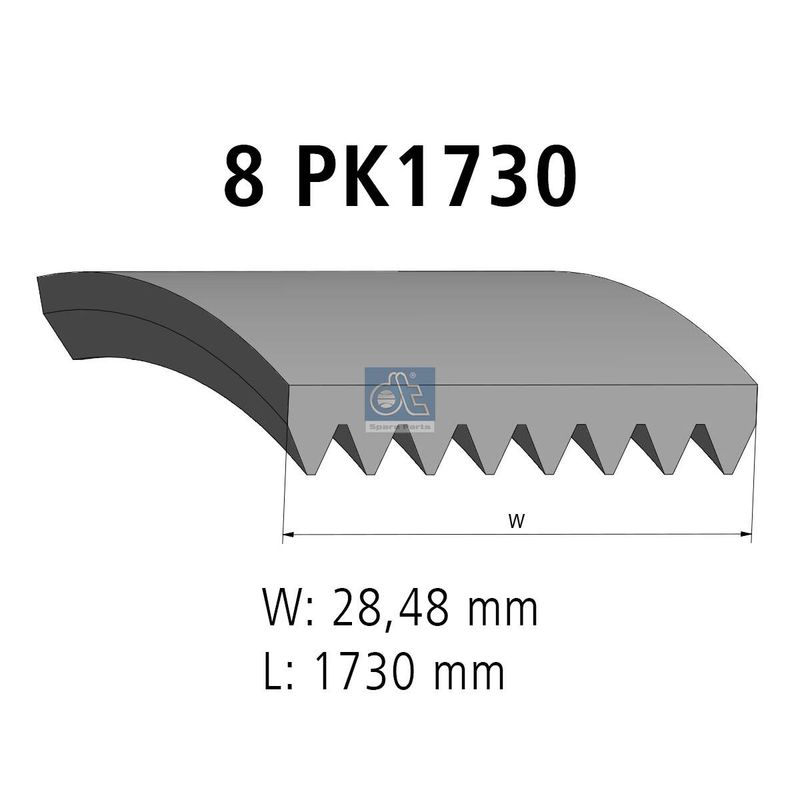 DT Spare Parts 4.80747 V-Ribbed Belt