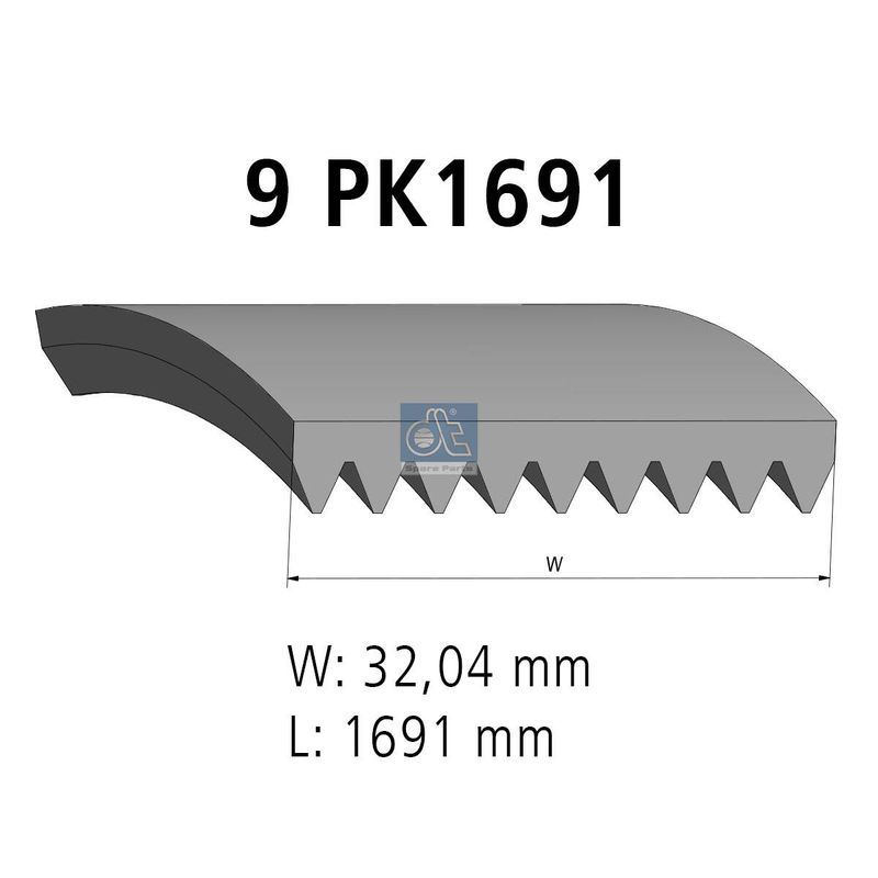 DT Spare Parts 4.80765 V-Ribbed Belt