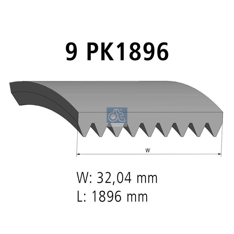 DT Spare Parts 4.81436 V-Ribbed Belt