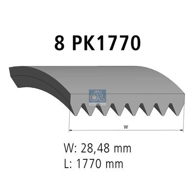 V-Ribbed Belt DT Spare Parts 5.41539