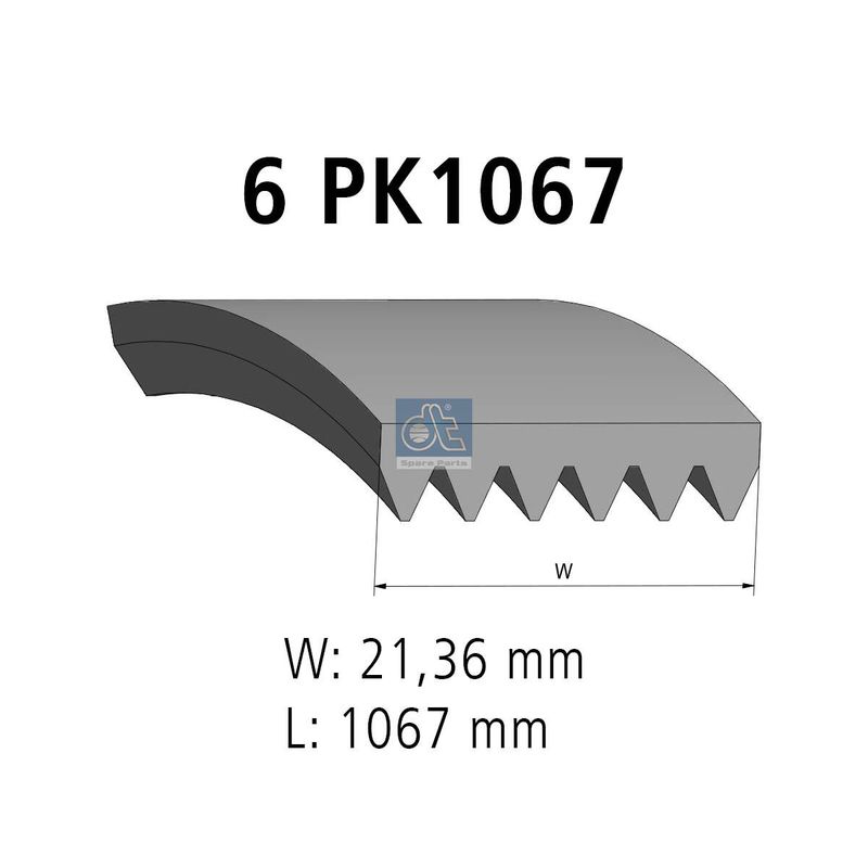 DT Spare Parts 6.31511 V-Ribbed Belt