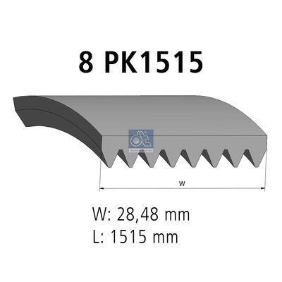 V-Ribbed Belt DT Spare Parts 6.31520