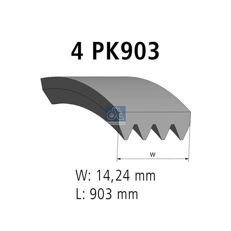 DT Spare Parts 7.54800 V-Ribbed Belt