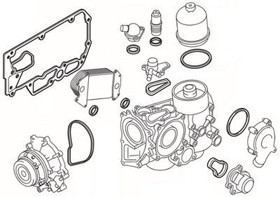 Gasket Set, oil cooler ELRING 840.740