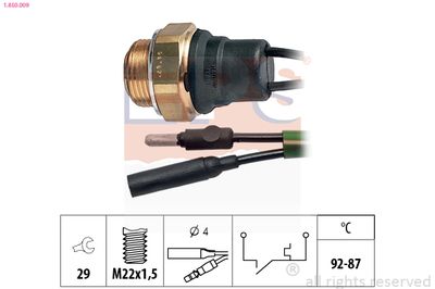 Temperature Switch, radiator fan EPS 1.850.009