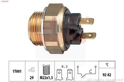 Temperature Switch, radiator fan EPS 1.850.016