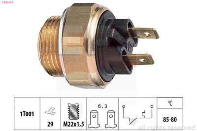 Temperature Switch, radiator fan EPS 1.850.018