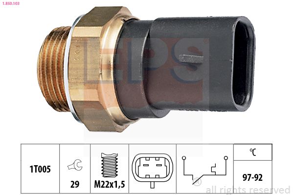 EPS 1.850.103 Temperature Switch, radiator fan
