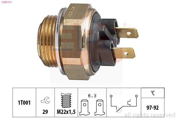 EPS 1.850.111 Temperature Switch, radiator fan