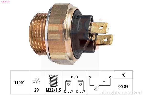 EPS 1.850.134 Temperature Switch, radiator fan