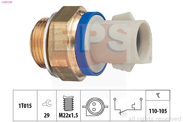 EPS 1.850.165 Temperature Switch, radiator fan