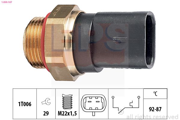 EPS 1.850.187 Temperature Switch, radiator fan