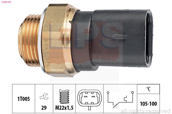 EPS 1.850.241 Temperature Switch, radiator fan