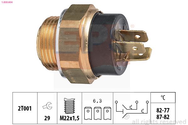 EPS 1.850.604 Temperature Switch, radiator fan