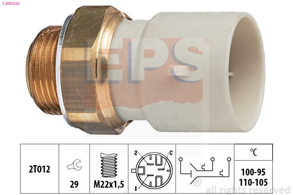 EPS 1.850.632 Temperature Switch, radiator fan