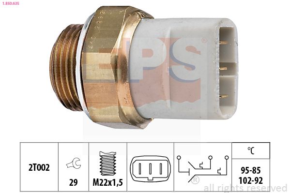 EPS 1.850.635 Temperature Switch, radiator fan