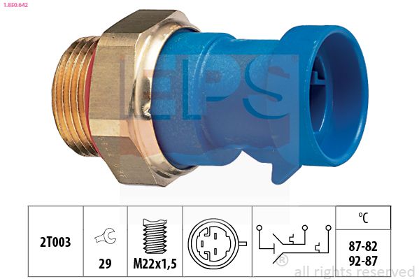 EPS 1.850.642 Temperature Switch, radiator fan
