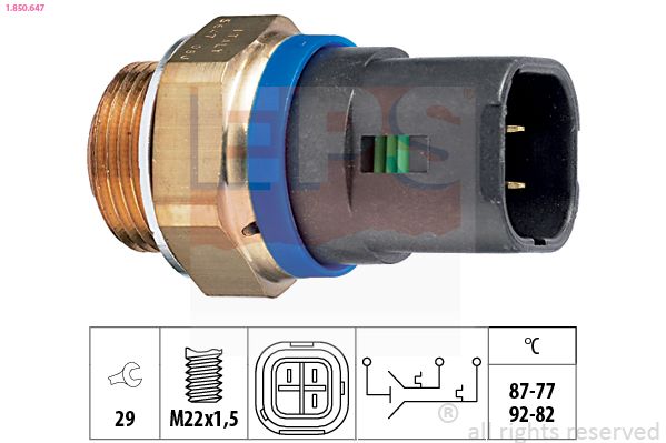 EPS 1.850.647 Temperature Switch, radiator fan