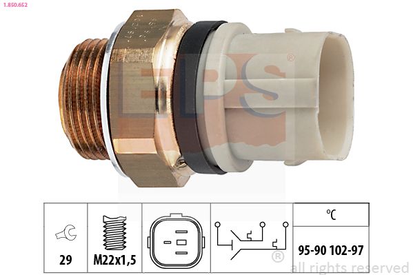 EPS 1.850.652 Temperature Switch, radiator fan