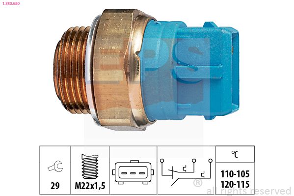 EPS 1.850.680 Temperature Switch, radiator fan