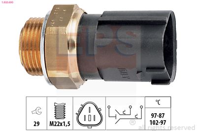 Temperature Switch, radiator fan EPS 1.850.690