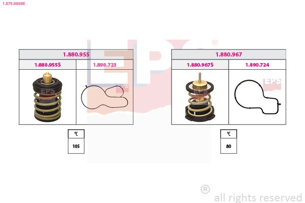 EPS 1.879.986KK Thermostat, coolant