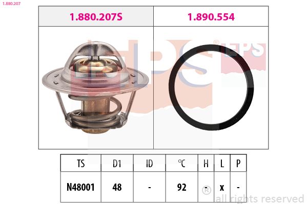 EPS 1.880.207 Thermostat, coolant