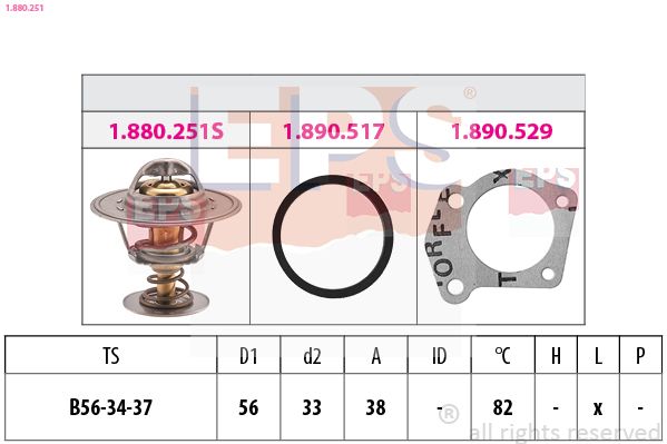 EPS 1.880.251 Thermostat, coolant