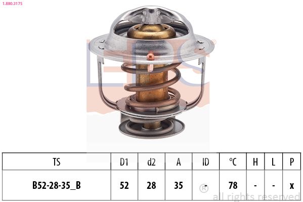 EPS 1.880.317S Thermostat, coolant