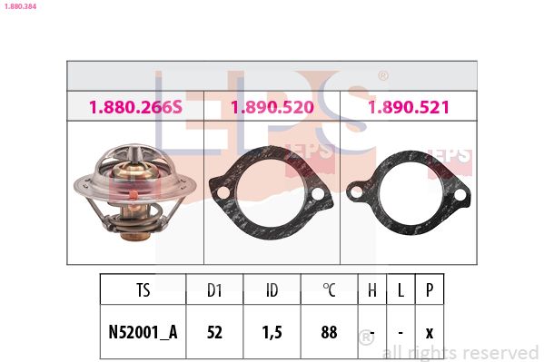 EPS 1.880.384 Thermostat, coolant